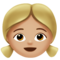 Girl - Medium Light emoji on Apple